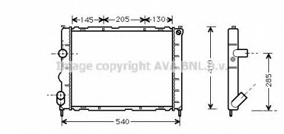 AVA QUALITY COOLING rt2267 -  Радиатор, охлаждение двигателя